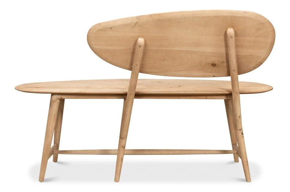 Pebble Wooden Brown Bedroom Bench - LOOMLAN - Sarreid - Bedroom Benches