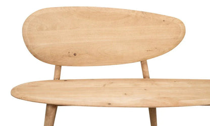 Pebble Wooden Brown Bedroom Bench - LOOMLAN - Sarreid - Bedroom Benches