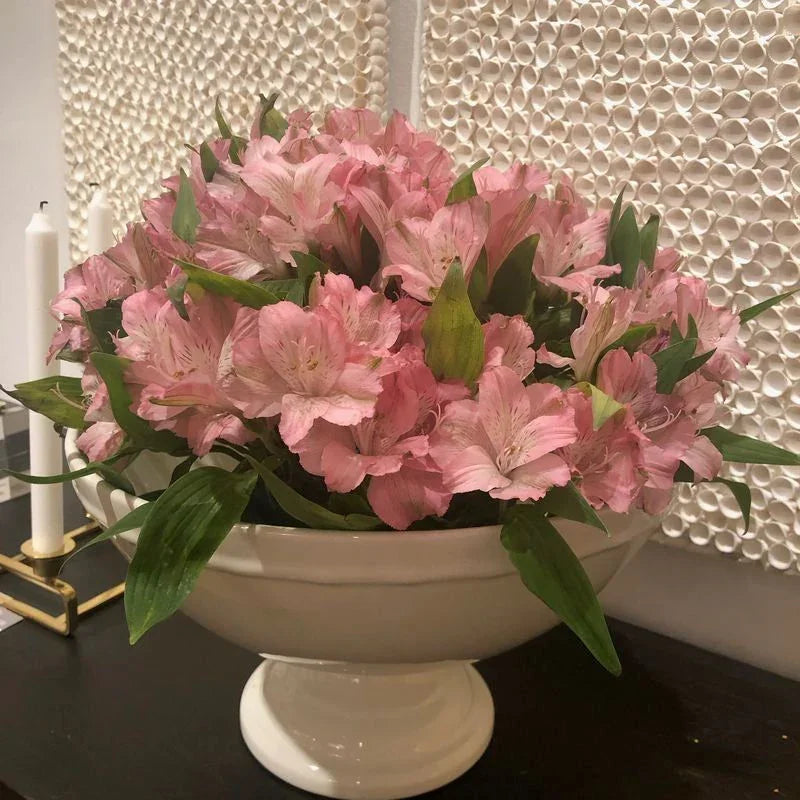 Pedestal Porcelain White Centerpiece Bowl - LOOMLAN - Chelsea House - Boxes & Bowls