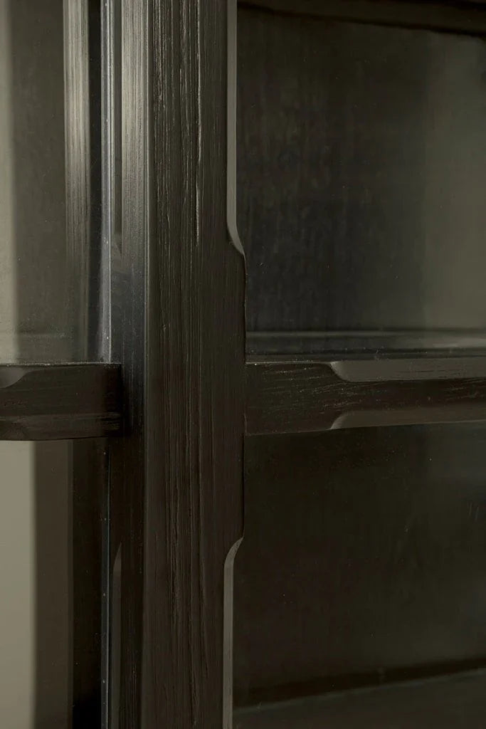 Peebles Wooden Black Display Cabinet - LOOMLAN - Furniture Classics - Buffets & Curios