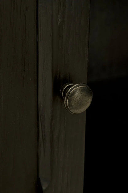 Peebles Wooden Black Display Cabinet - LOOMLAN - Furniture Classics - Buffets & Curios