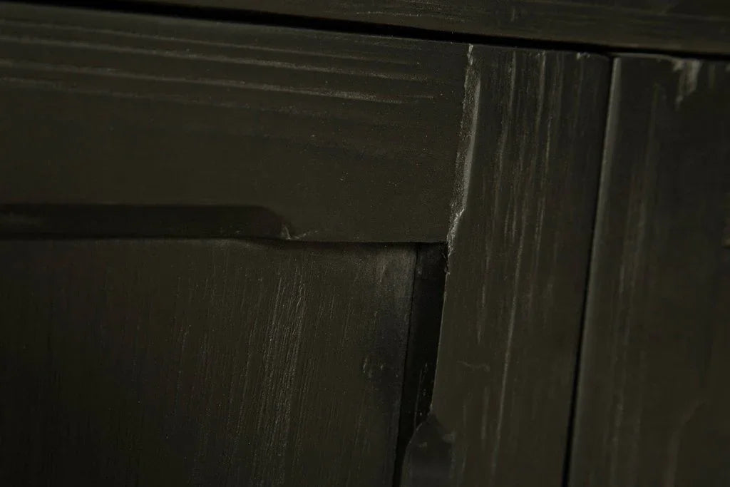 Peebles Wooden Black Display Cabinet - LOOMLAN - Furniture Classics - Buffets & Curios