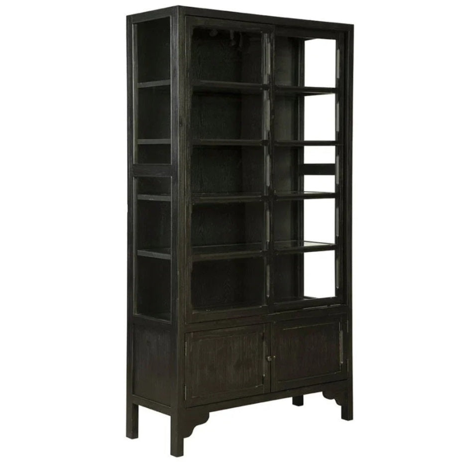 Peebles Wooden Black Display Cabinet