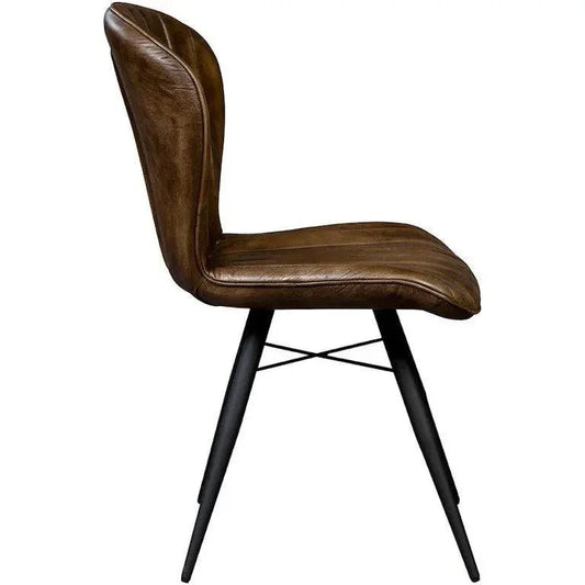 Peloso Leather Armless Side Chair - LOOMLAN - Furniture Classics - Accent Chairs