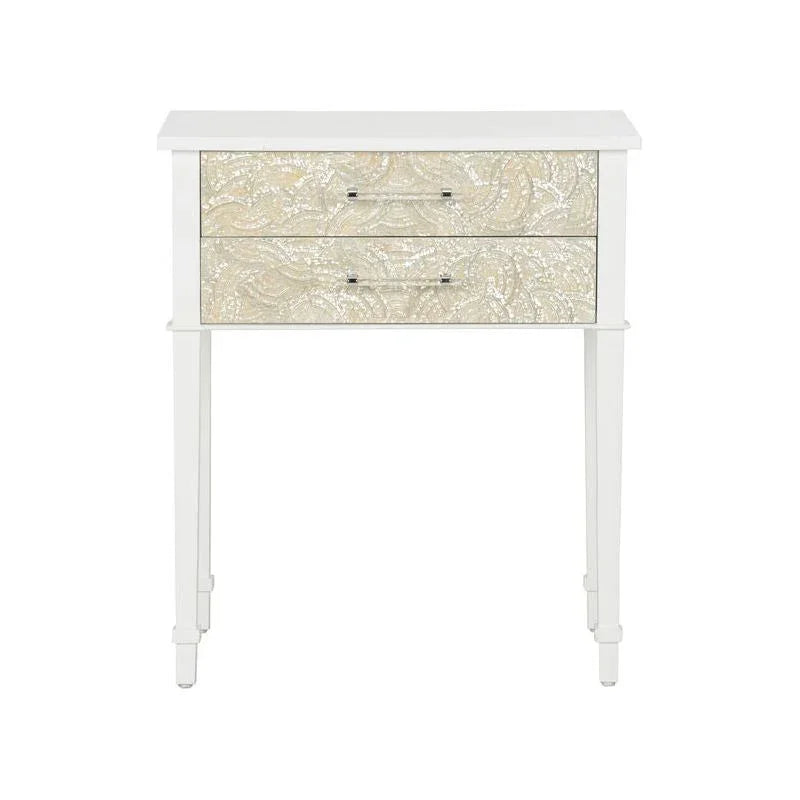 Pembroke White Rectangular Side Table - LOOMLAN - Chelsea House - Side Tables