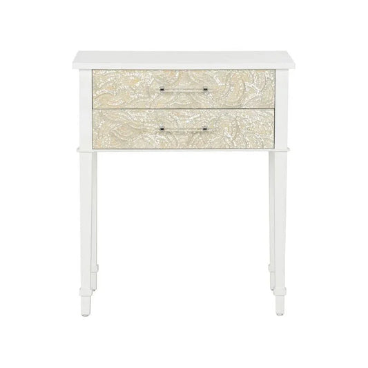 Pembroke White Rectangular Side Table - LOOMLAN - Chelsea House - Side Tables