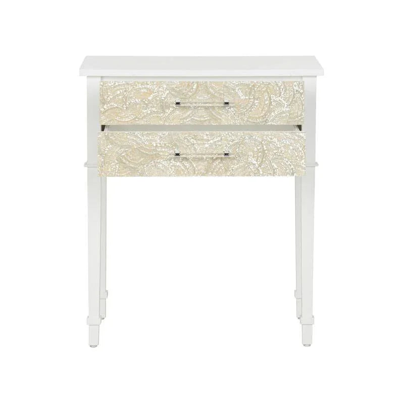 Pembroke White Rectangular Side Table - LOOMLAN - Chelsea House - Side Tables