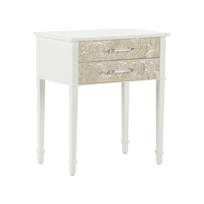 Pembroke White Rectangular Side Table - LOOMLAN - Chelsea House - Side Tables