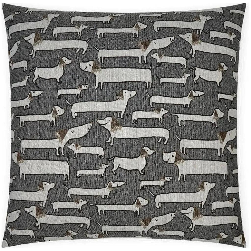Pencil Pups Animal Grey Large Throw Pillow Insert - LOOMLAN - D.V. Kap - Throw Pillows
