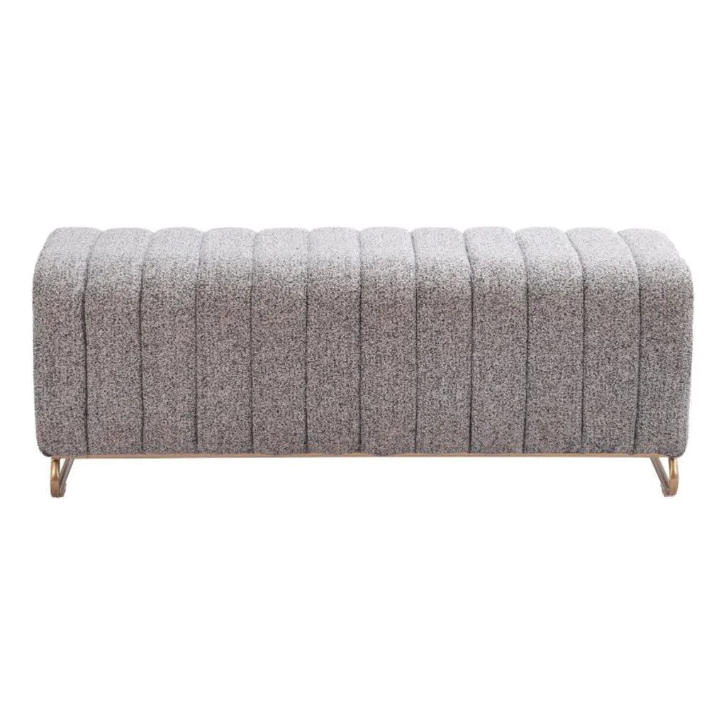 Pender Stone Gray Bench - LOOMLAN - Zuo Modern - Bedroom Benches