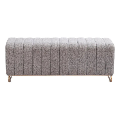 Pender Stone Gray Bench - LOOMLAN - Zuo Modern - Bedroom Benches