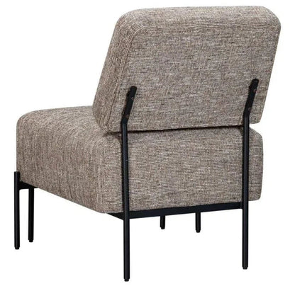 Pennington Black Frame Armless Accent Chair - LOOMLAN - Bassett Mirror - Club Chairs