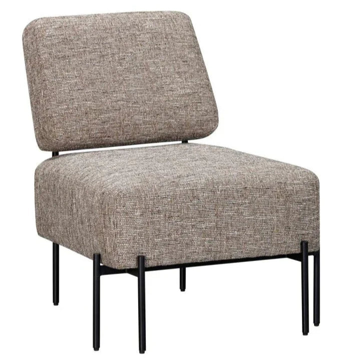Pennington Black Frame Armless Accent Chair - LOOMLAN - Bassett Mirror - Club Chairs