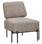 Pennington Black Frame Armless Accent Chair - LOOMLAN - Bassett Mirror - Club Chairs