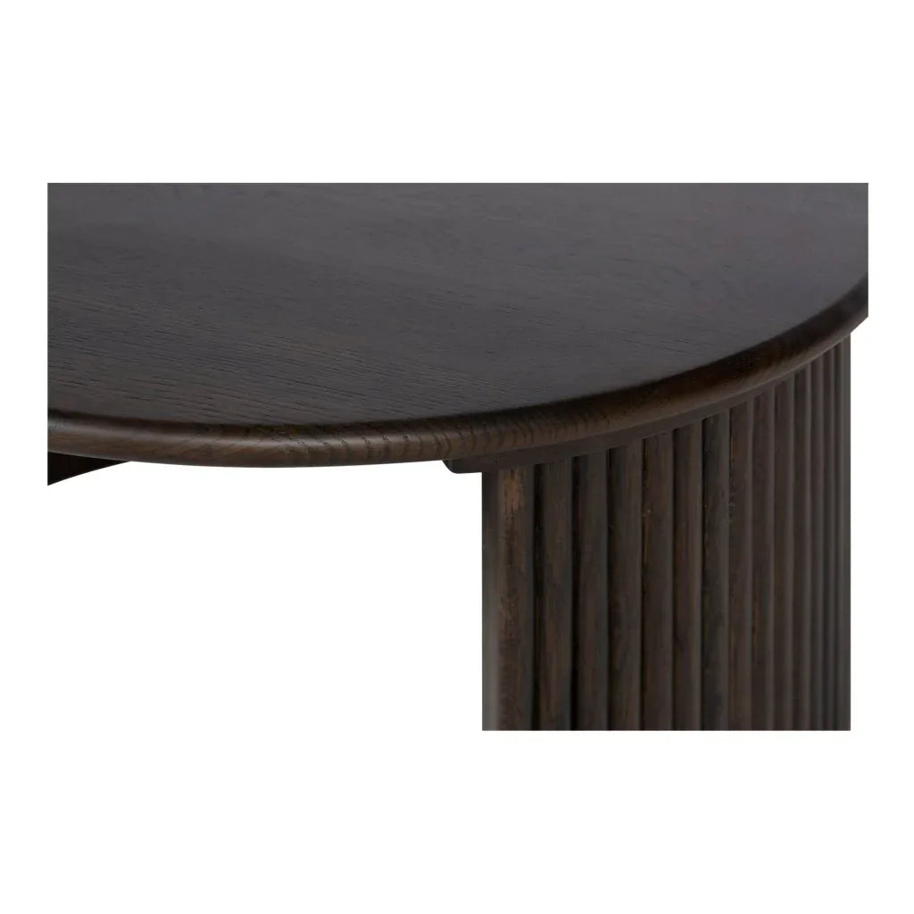 Penny Solid Oak Top Round Coffee Table - LOOMLAN - Moe's Home - Coffee Tables