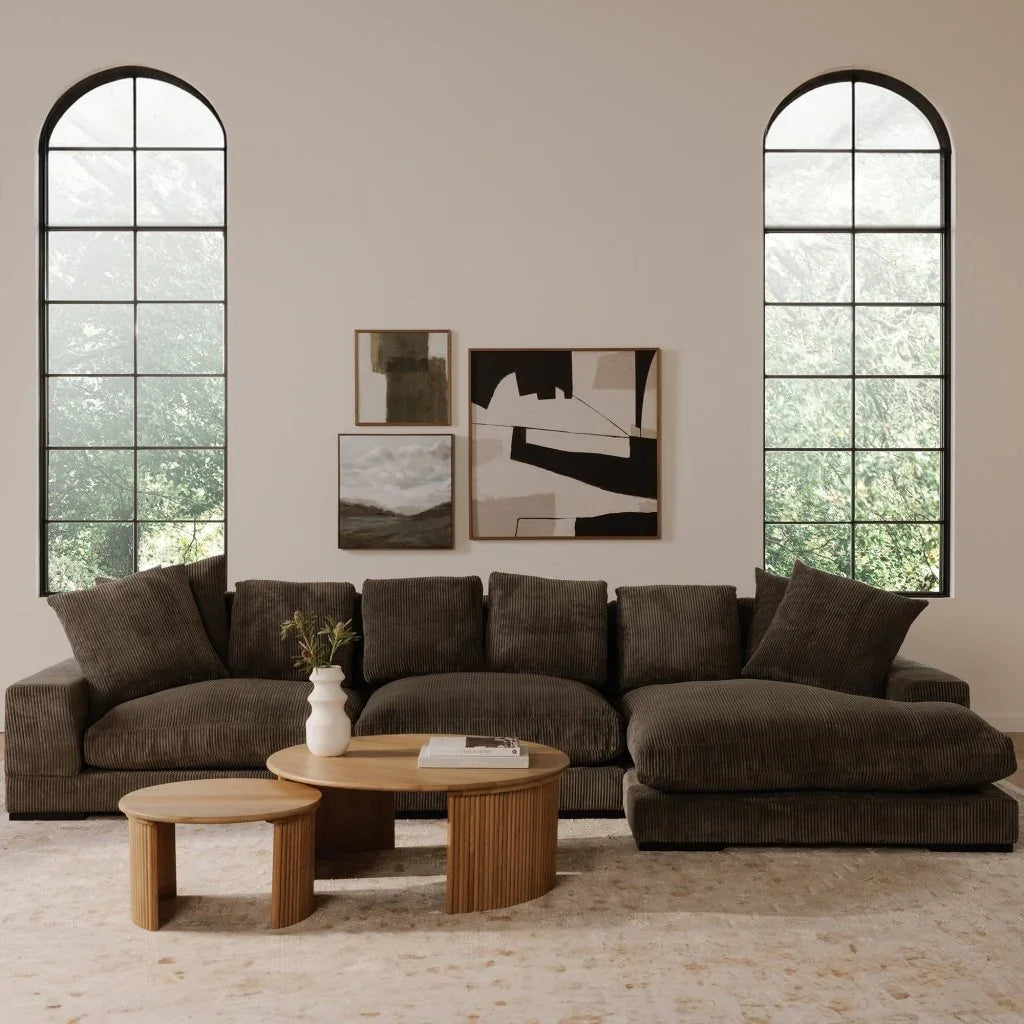 Penny Solid Oak Top Round Coffee Table - LOOMLAN - Moe's Home - Coffee Tables