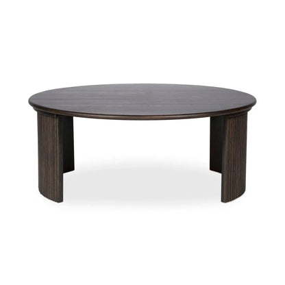 Penny Solid Oak Top Round Coffee Table - LOOMLAN - Moe's Home - Coffee Tables