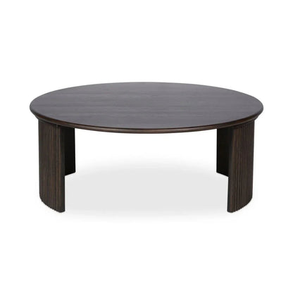 Penny Solid Oak Top Round Coffee Table - LOOMLAN - Moe's Home - Coffee Tables