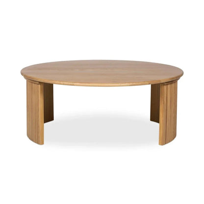 Penny Solid Oak Top Round Coffee Table - LOOMLAN - Moe's Home - Coffee Tables