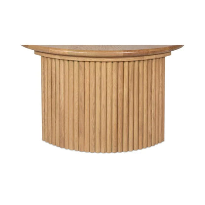 Penny Solid Oak Top Round Coffee Table - LOOMLAN - Moe's Home - Coffee Tables