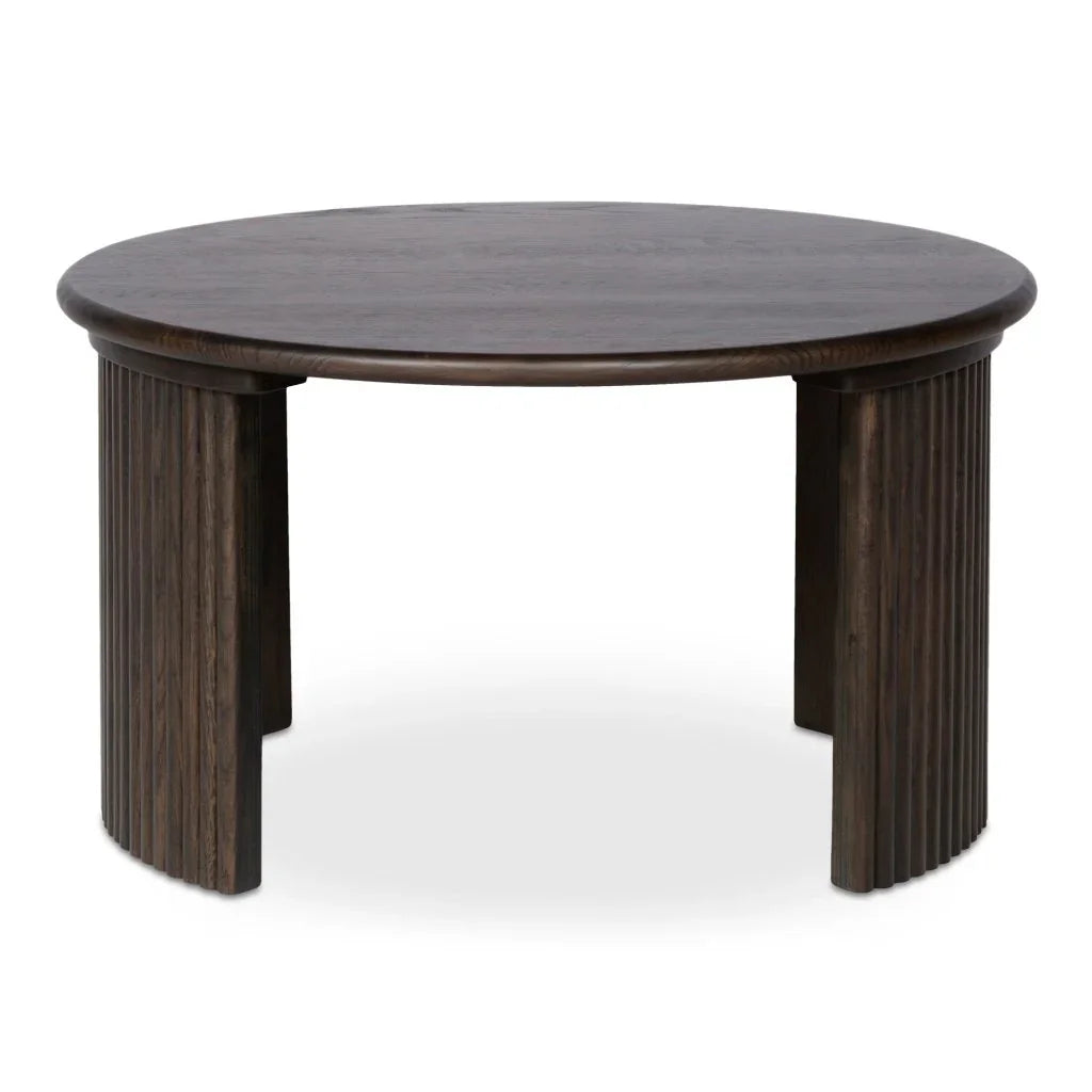 Penny Solid Oak Top Round Coffee Table - LOOMLAN - Moe's Home - Coffee Tables
