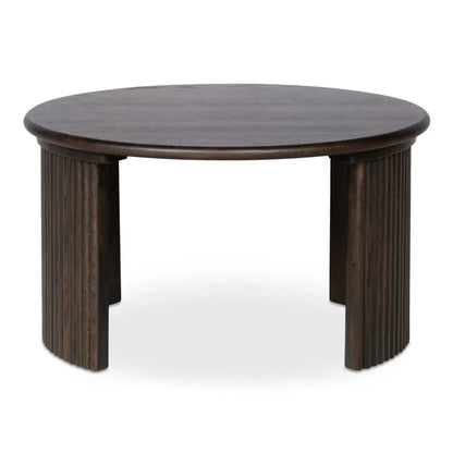 Penny Solid Oak Top Round Coffee Table - LOOMLAN - Moe's Home - Coffee Tables