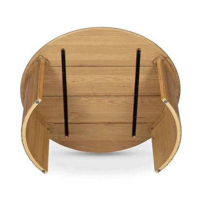 Penny Solid Oak Top Round Coffee Table - LOOMLAN - Moe's Home - Coffee Tables