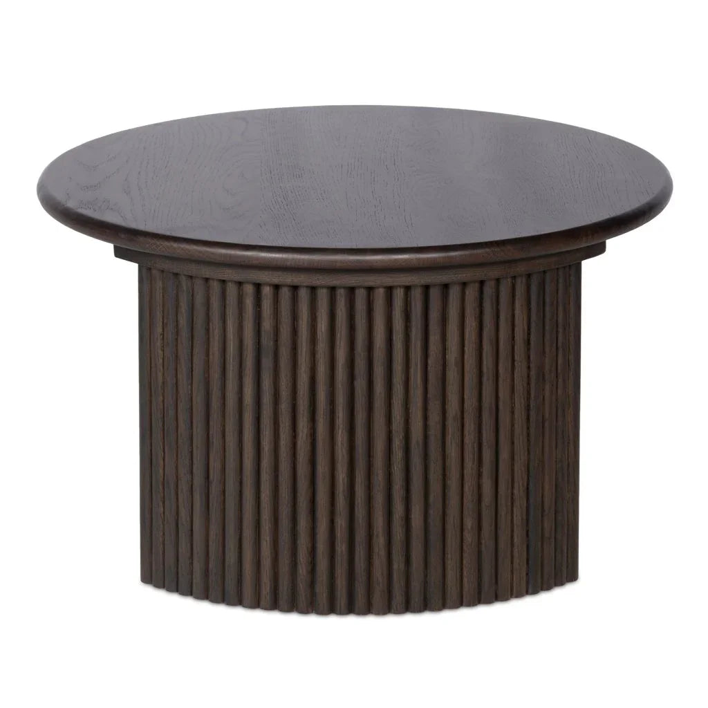 Penny Solid Oak Top Round Coffee Table - LOOMLAN - Moe's Home - Coffee Tables