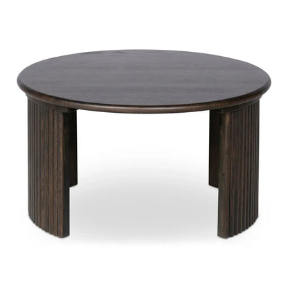 Penny Solid Oak Top Round Coffee Table - LOOMLAN - Moe's Home - Coffee Tables