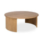 Penny Solid Oak Top Round Coffee Table - LOOMLAN - Moe's Home - Coffee Tables