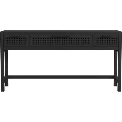 Pentak Solid Mango Black Sofa Table - LOOMLAN - Bassett Mirror - Console Tables