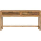 Pentak Wood Brown Rectangular Console Table - LOOMLAN - Bassett Mirror - Console Tables