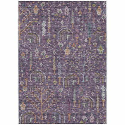 Percy Purple Washable Indoor - Outdoor Rug - LOOMLAN - LOOMLAN Rugs - Outdoor Rugs