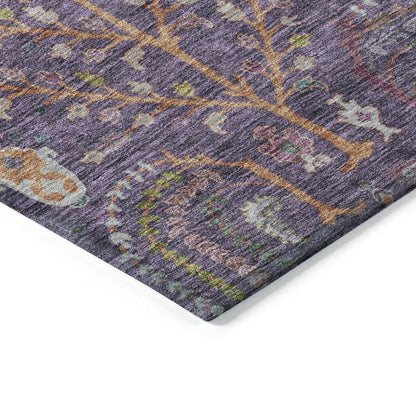 Percy Purple Washable Indoor - Outdoor Rug - LOOMLAN - LOOMLAN Rugs - Outdoor Rugs