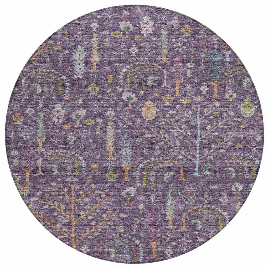 Percy Purple Washable Indoor - Outdoor Rug - LOOMLAN - LOOMLAN Rugs - Outdoor Rugs