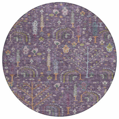 Percy Purple Washable Indoor - Outdoor Rug - LOOMLAN - LOOMLAN Rugs - Outdoor Rugs
