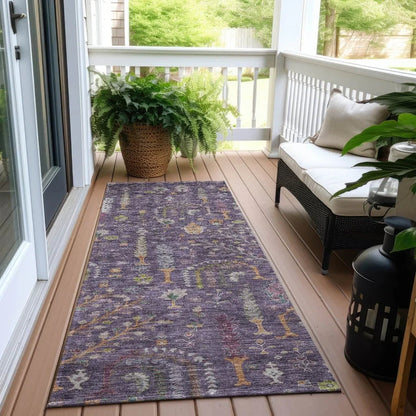 Percy Purple Washable Indoor - Outdoor Rug - LOOMLAN - LOOMLAN Rugs - Outdoor Rugs