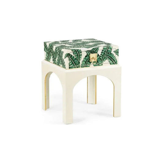 Perfect Hand Painted Leaf Motif Top Nightstand - LOOMLAN - Chelsea House - Nightstands