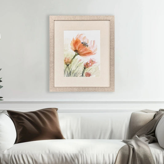 Perfect Poppies Orange Framed Wall Art