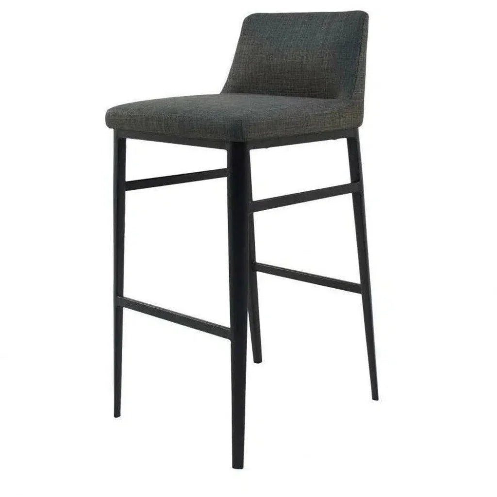 Performance Fabric Charcoal Grey Barstool - LOOMLAN - Moe's Home - Bar Stools