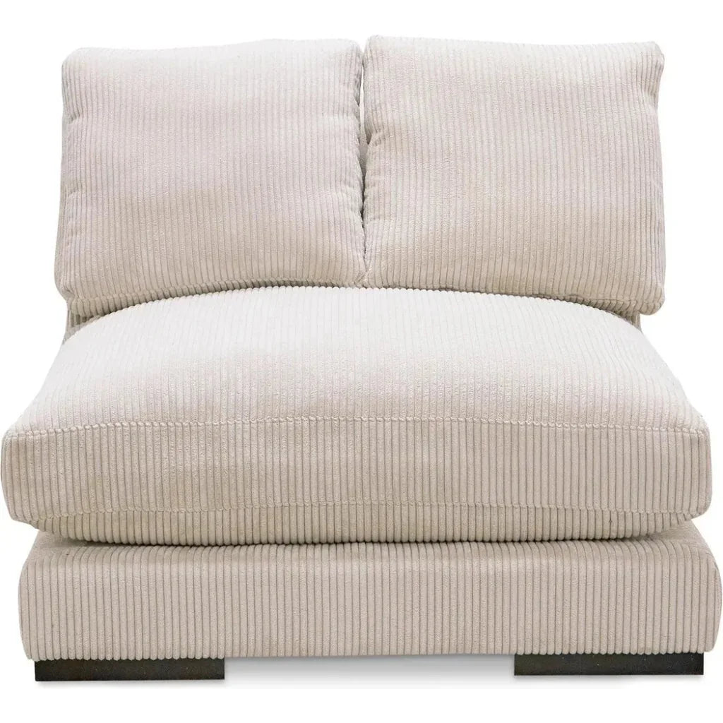 Performance Fabric & Plywood Cream Slipper Chair - LOOMLAN - Moe's Home - Sofas & Loveseats