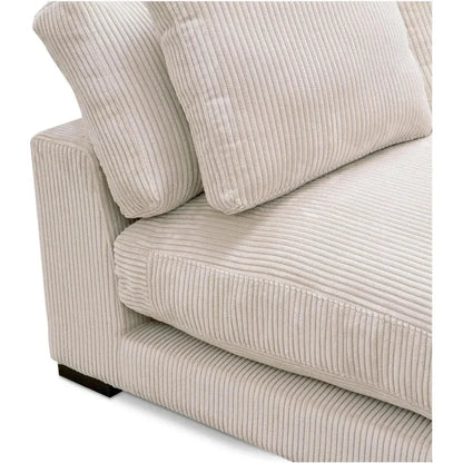Performance Fabric & Plywood Cream Slipper Chair - LOOMLAN - Moe's Home - Sofas & Loveseats