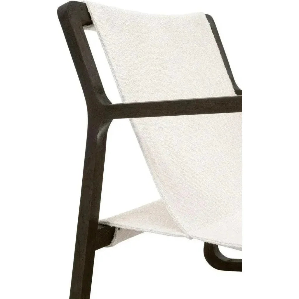 Performance White Boucle Brown Sling Hamlin Club Chair - LOOMLAN - Essentials For Living - Accent Chairs