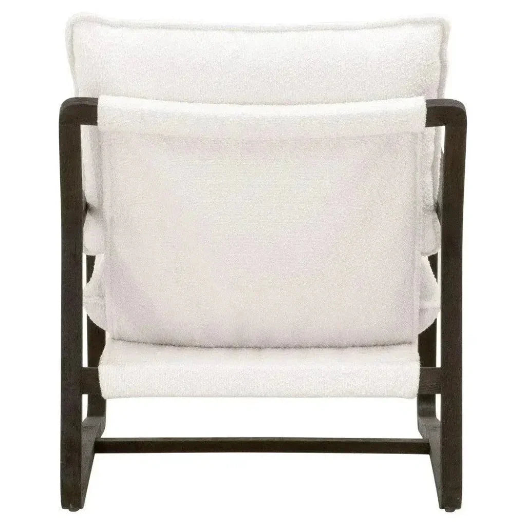 Performance White Boucle Brown Sling Hamlin Club Chair - LOOMLAN - Essentials For Living - Accent Chairs