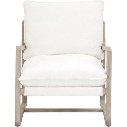 Performance White Boucle Sling Hamlin Club Chair - LOOMLAN - Essentials For Living - Accent Chairs