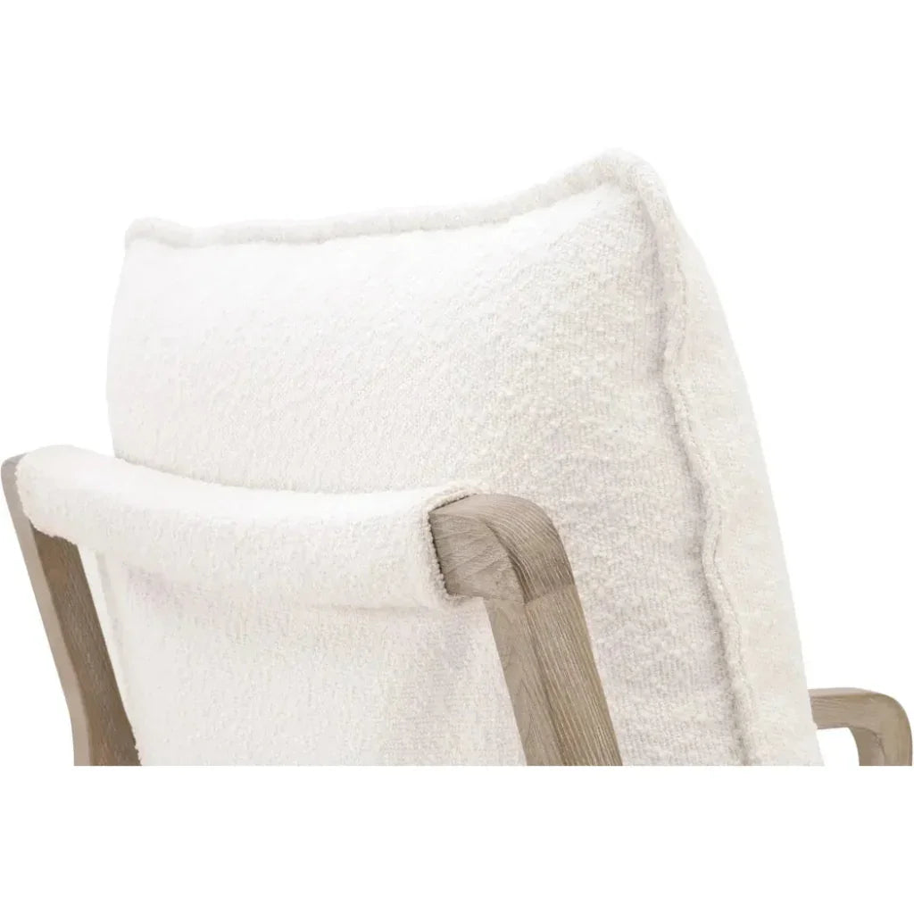 Performance White Boucle Sling Hamlin Club Chair - LOOMLAN - Essentials For Living - Accent Chairs