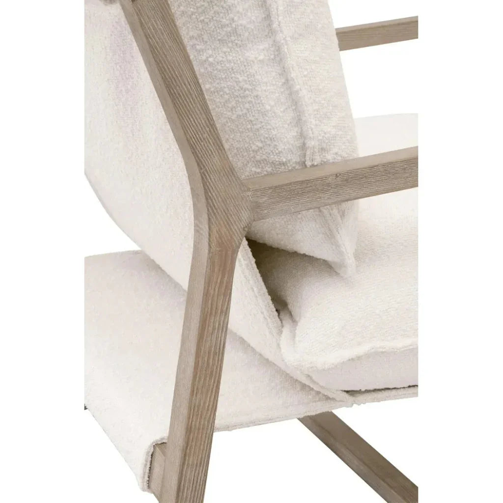 Performance White Boucle Sling Hamlin Club Chair - LOOMLAN - Essentials For Living - Accent Chairs