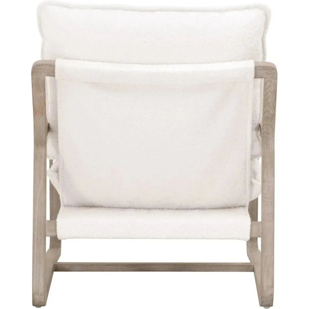 Performance White Boucle Sling Hamlin Club Chair - LOOMLAN - Essentials For Living - Accent Chairs
