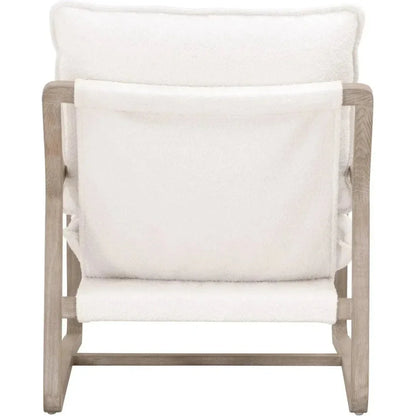 Performance White Boucle Sling Hamlin Club Chair - LOOMLAN - Essentials For Living - Accent Chairs