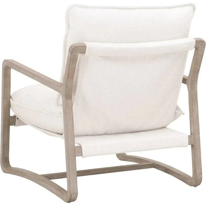 Performance White Boucle Sling Hamlin Club Chair - LOOMLAN - Essentials For Living - Accent Chairs